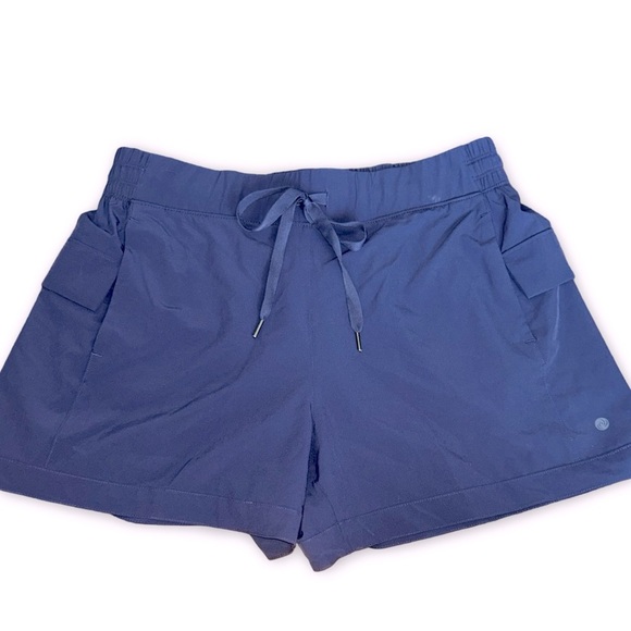 Apana Blue Running Elastic Waist Drawstring Shorts Biker Shorts Size XL - Picture 1 of 7